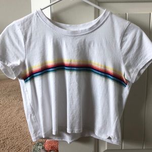 cropped striped shirt